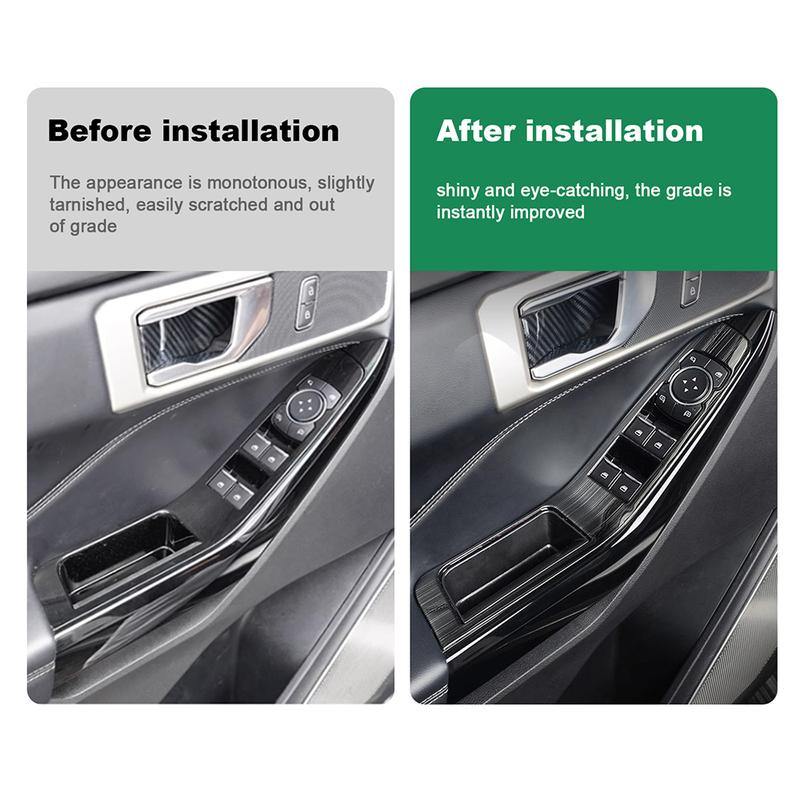 Car Door Window Glass Lift Buttons Control Switch Panel Cover For Ford Explorer     Trims Accessories