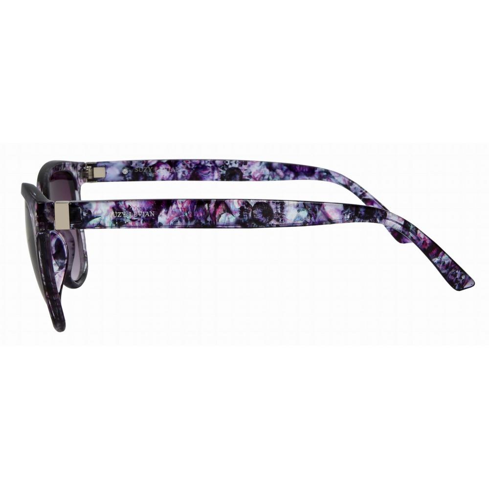 Suzy Levian Women S Purple tortoiSe Square lenS SunglaSSeS Purple