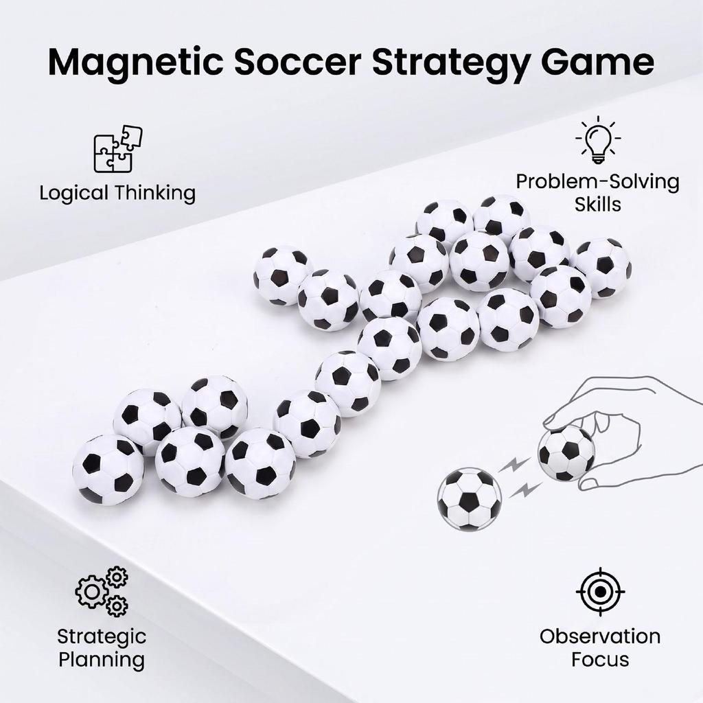 Magnetic Soccer Game with String Interactive Educational Magnetic Soccer Strategy Chess for Kids Adults