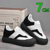 Brand Lace Up Men&Women's Casual Sneakers Thick Platform Lift Shoes Outdoor Walking Elevator Shoes 7cm Height Increase