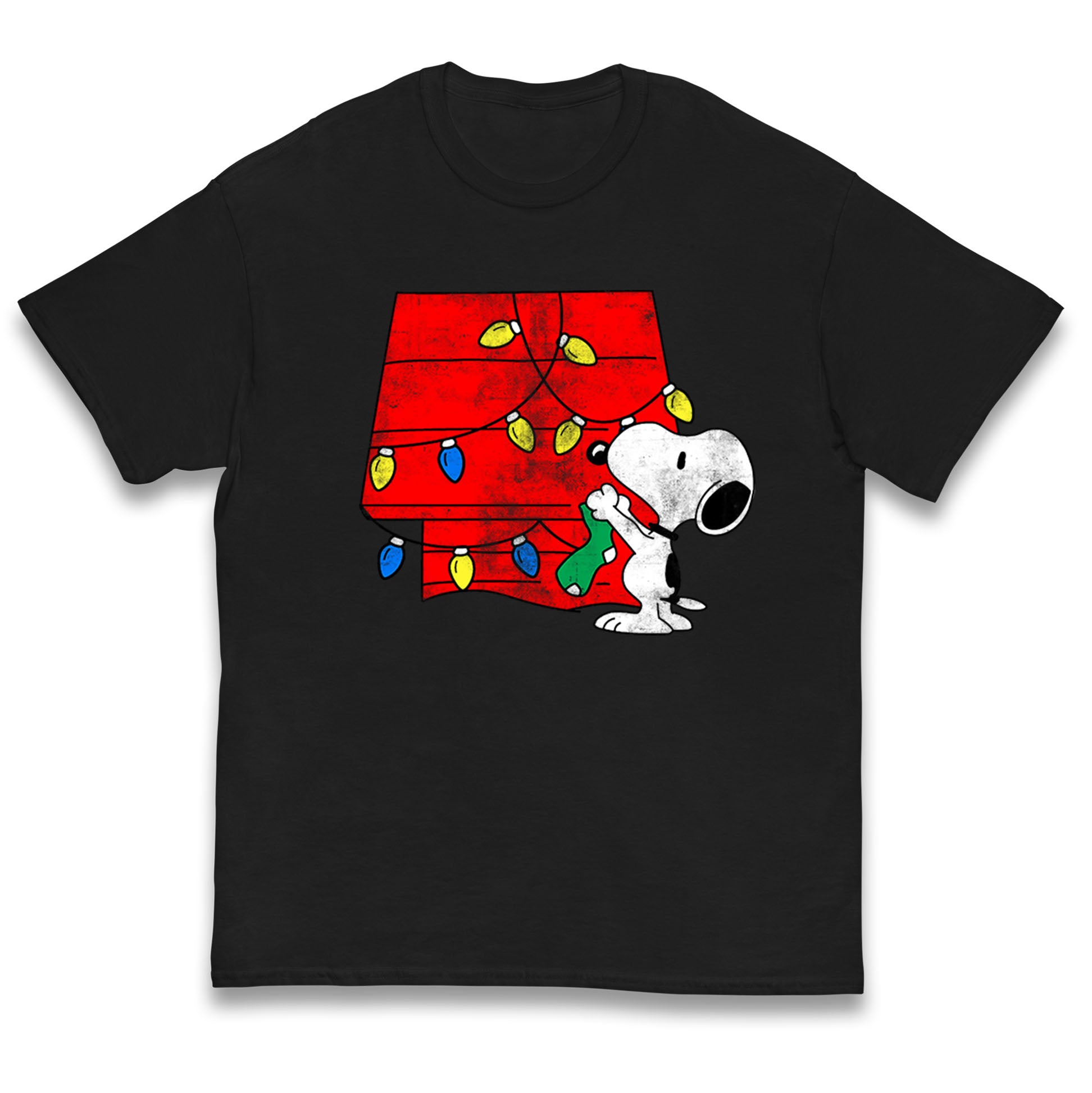 Snoopy Christmas Lighting House kids T Shirt 110