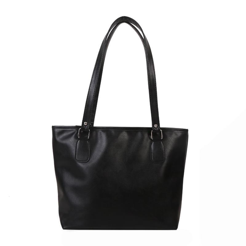 Bag Women's Autumn New Handbag Commuter Large-capacity Shoulder Bag Simple Solid Color Small Fresh Tote Bag
