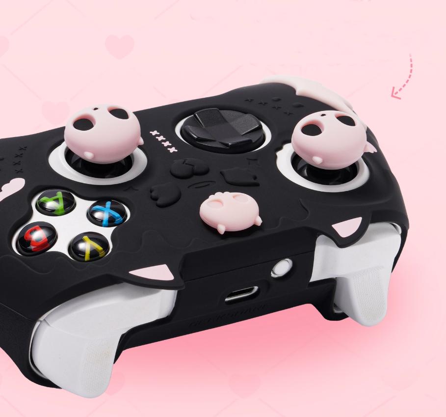 Sweet Skull Silicone Soft Protector Sticker Skin For Xbox Series X/S Game Controller Case XSX XSS Thumb Stick Grip Cap Cover