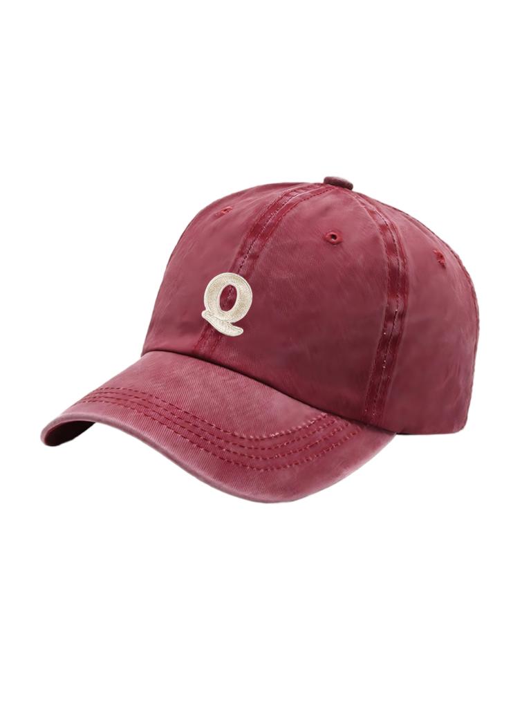 1Pc Unisex A-Z Letter Outdoors Fashionable Leisure Washed Baseball Cap, Adjustable Outdoor Sun Protection Casual Hat