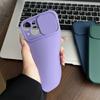 Fashion Solid Color Slide Camera Protection Soft Silicone Case For iPhone 16 15 14 Plus 13 12 11 Pro Max XS XR 7 8 Bumper Cover