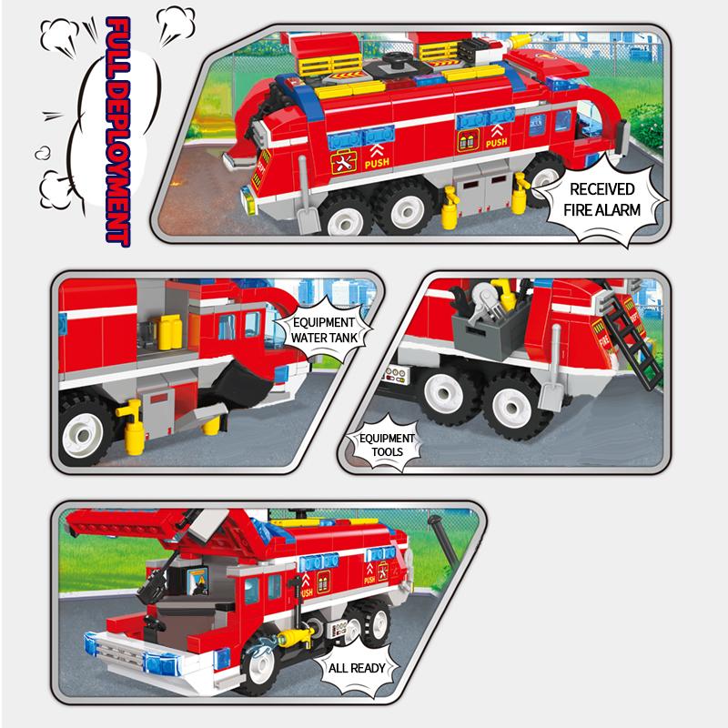 Barcă de Viteză Pompieri de Oraș Model Avion de Salvare Blocuri de Construcție Cu Mini Figurine Jucărie Educațională DIY pentru Copii Cadouri de Ziua de Naștere