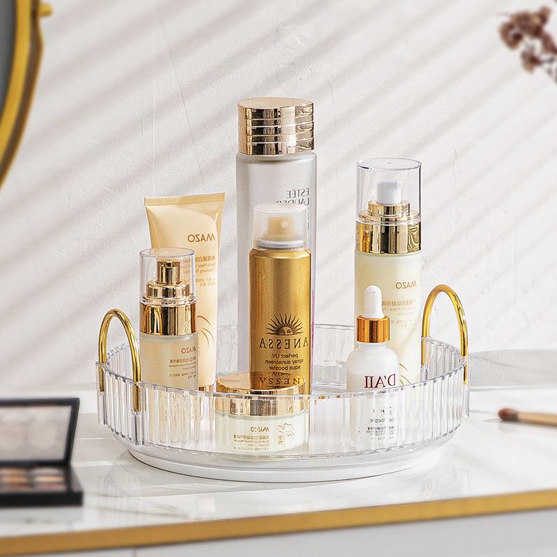 Scaffale Organizer Rotante per Piano Bagno Portaoggetti per Profumi Trucco Scaffale Rotante a 360° Portaoggetti per Cosmetici da Toeletta Scaffali