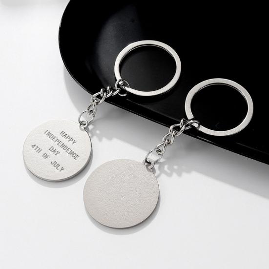 1/4ks Keep America Great Again Keychain Cross Goddess Shape Vzor americké vlajky Kovový přívěsek na klíče pro politické nadšence