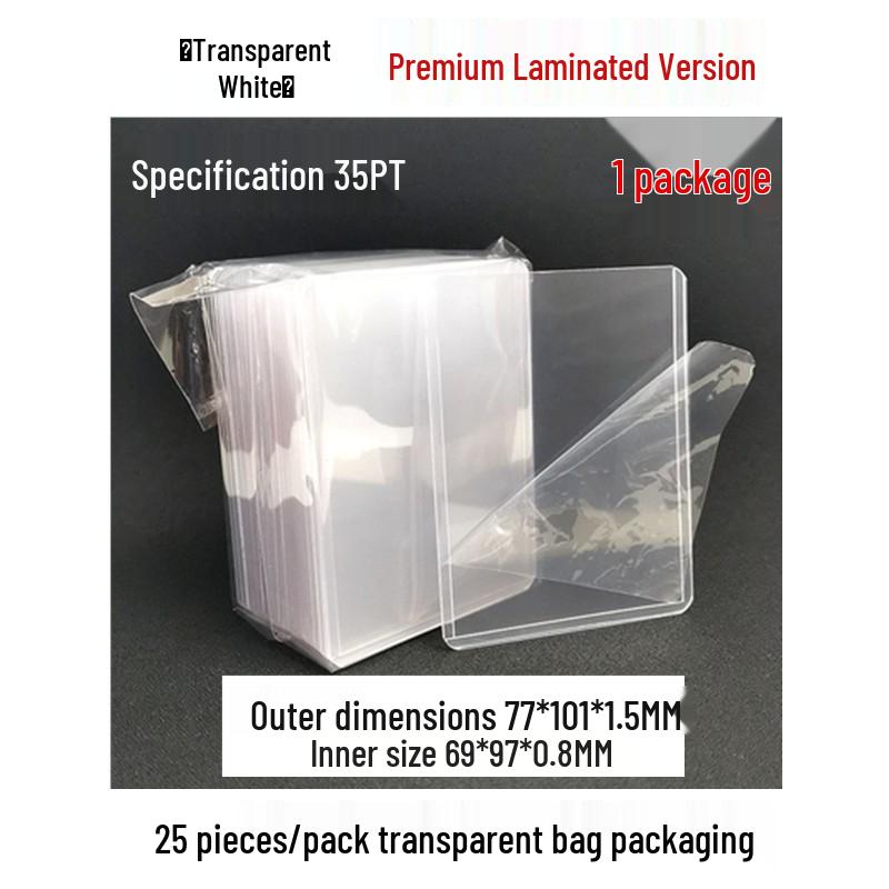 Genomskinligt halvstyvt korthållare för Yu-Gi-Oh, Pokemon, Magic, Sportkort - 35PT