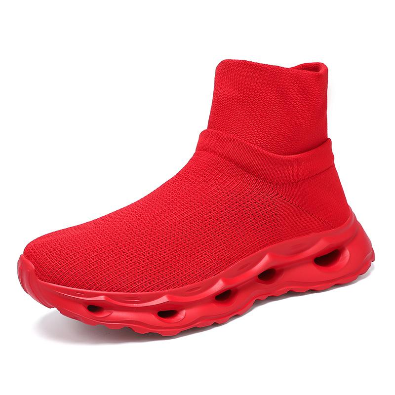 

Spring Large Size Sports Women S Shoes Breathable Fly-Woven Socks Shoes One Foot Lazy 35 красный