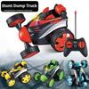 Electric Remote-Controlled Tipper Truck Dump Stunt Car Toy Rolling Stunt Double-Sided Car Electric Children'S Toy Birthday Gifts