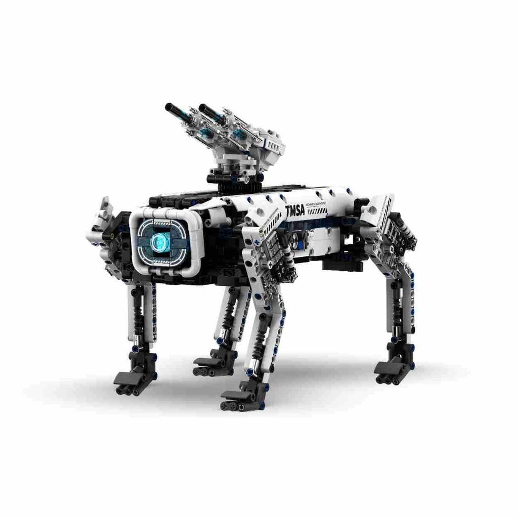 Tuo Mu T1109 Sci-Fi Bionic Mechanical Dog: Educational Remote Control Toy for Programming and Building - Ideal for Kids.
