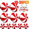 10-30pcs Christmas Knob Button Cover Christmas Candy Cane Ornament Christmas Peppermint Candy Decoration Christmas Decoration