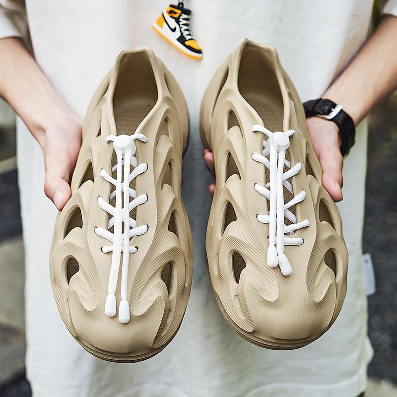 

Модные летние мужские сандалии, ультрамягкие сабо из ЭВА, мужская дышащая садовая обувь, прогулочная пляжная обувь, удобные тапочки, кроссовки 40 хаки