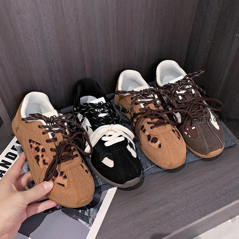 Móda 2025 Dámské vulkanizované boty Ploché šněrovací sportovní boty Podzimní venkovní protiskluzové ležérní pohodlné dámské sportovní boty