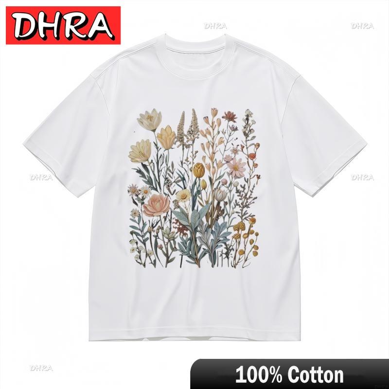 Womens Comfortable Breathable Classic TShirt Flower Collection Graphic Tee Edgy Shirts Tshirts for Gift Idea TShirt Poland 4XL