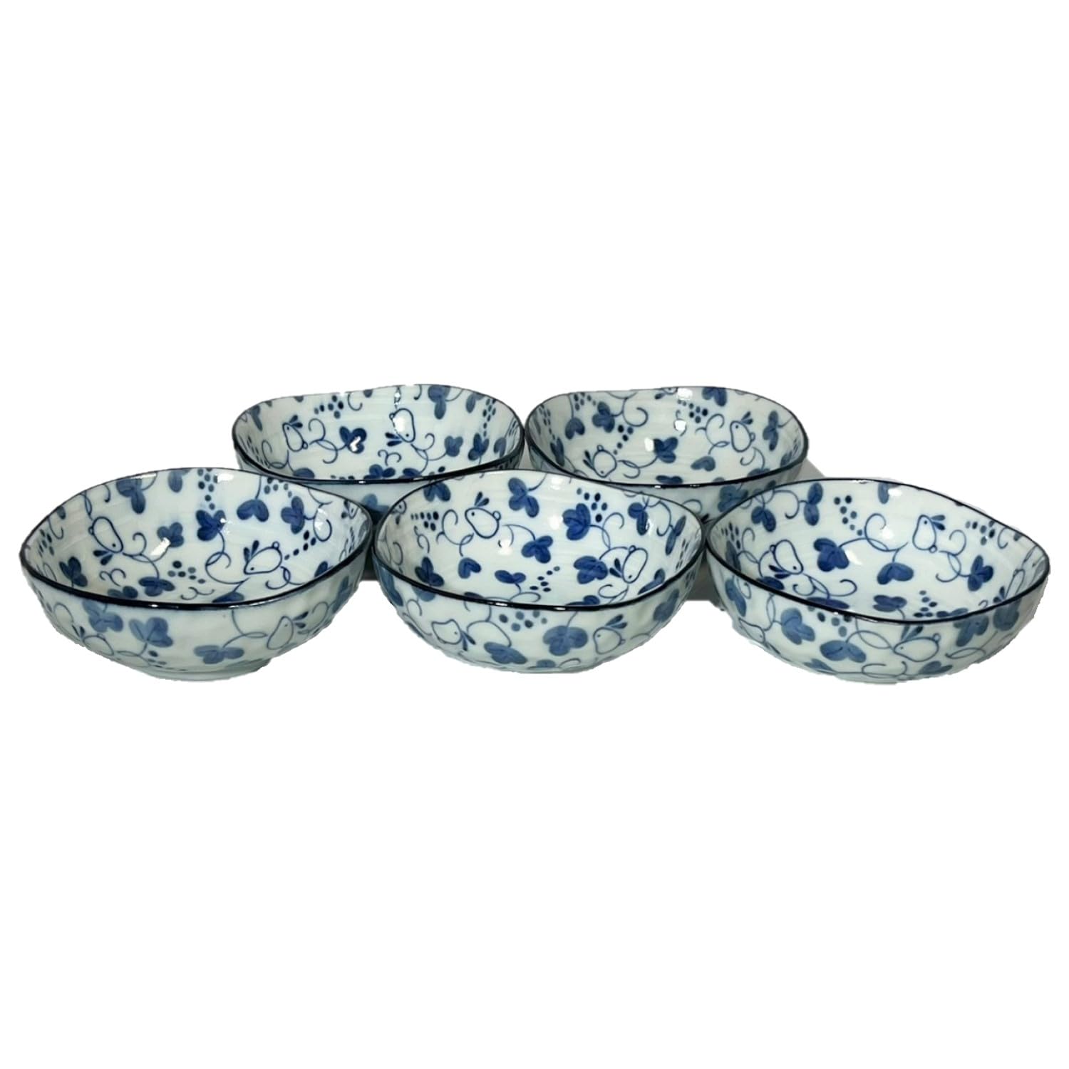 

Japanese Tosai Dyed Rabbit Small Bowl Set