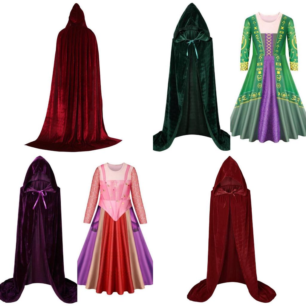 Hocus Pocus2 Winifred Sarah Mary Sanderson Halloween Cosplay Kinder Kapuzenumhang Ein Kostüm, das Magie zum Leben erweckt!