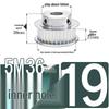 Stepped Timing Pulley 5M, 36 Teeth, T-Slot Width 16/21/27, Bore 5-25mm, BF Type.