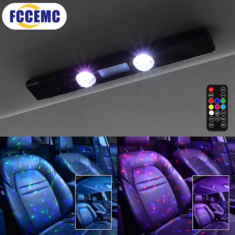 

LED Car Roof Star Light Atmosphere Lamp Wireless Voice Control RGB USB Charing Auto Interior Decorative Ambient Party Lights