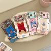 Cartoon Embroidery Plush Animals Leather Texture Phone Case For iPhone 17 13 14 15 16 12 11 Pro Max Plus Shockproof Soft Cover