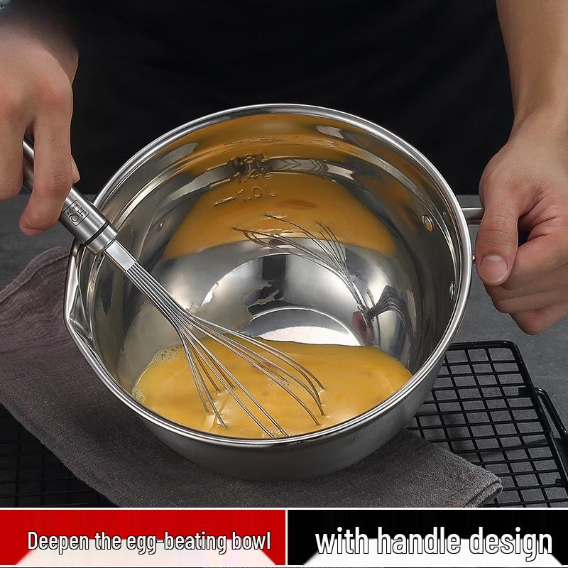 Zhi Shi 304 Stainless Steel Deep Mixing Bowl with Handle