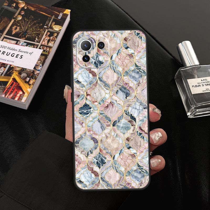 Moroccan Tile Case For Xiaomi 14T Pro 11T 12T 13T 13 14 15 Ultra POCO X7 Pro X3 X5 X6 M6 F5 F6 Pro Cover