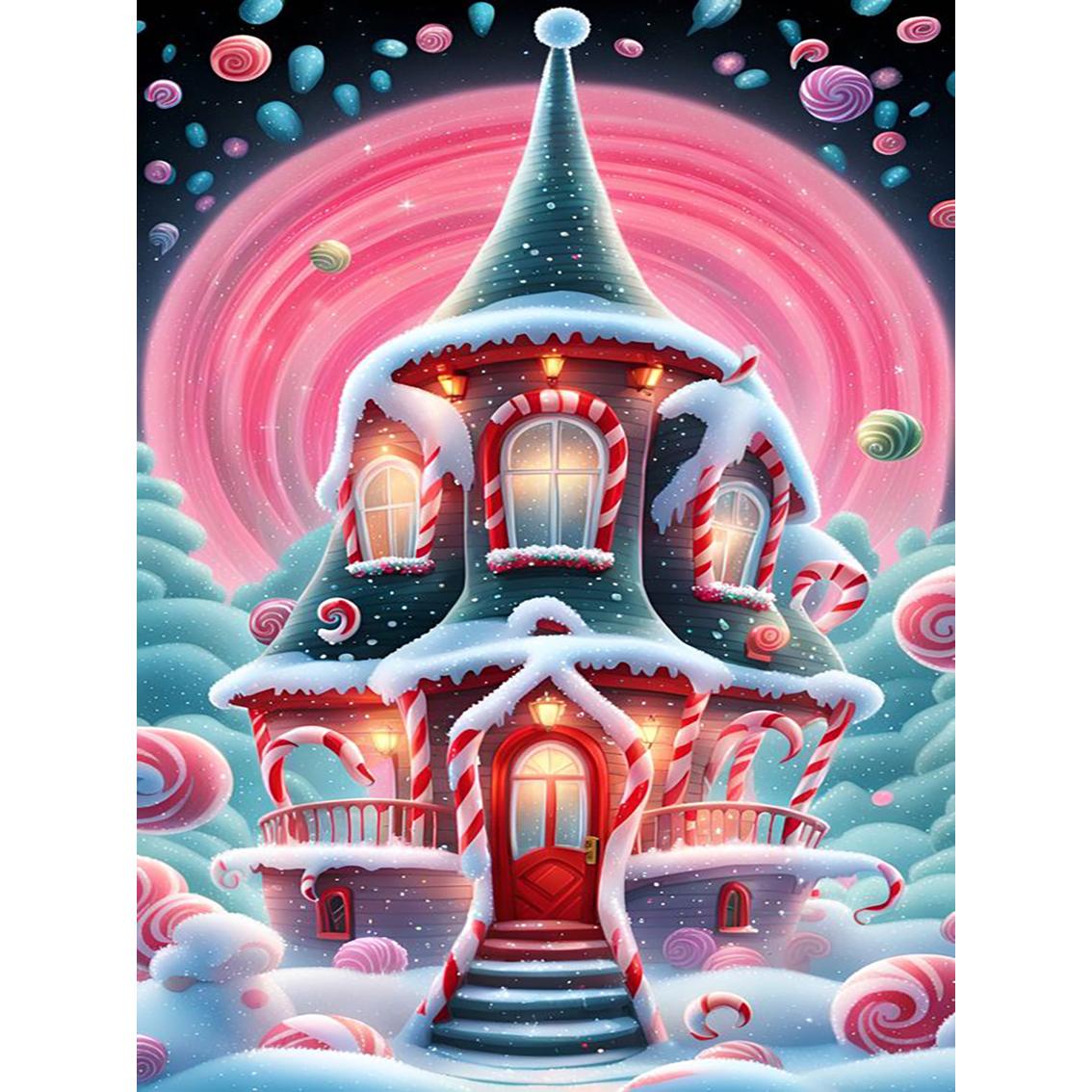 

DIY Алмазная картина Красивый вид Набор для вышивки крестом Мозаичное искусство Алмазная картина Полный круг Алмазное украшение для дома Round 20x30cm