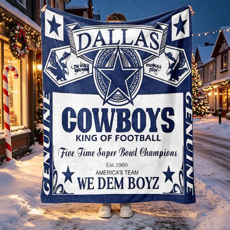 Dallas Cowboys Pattern Blanket for Home Decoration, Bed, Sofa, Car Travel, Camping, Suitable for All Seasons, Birthday Christmas Gift
