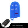 Silicone Car Key Case Cover For Jeep Grand Cherokee Dodge JCUV Dart Journey Chrysler 300C Fiat 5 Button Remote Fob Shell