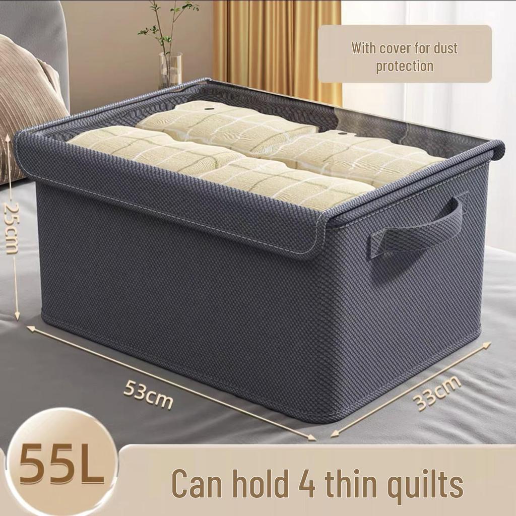Fabric Drawer-Style Wardrobe Storage Box with Lid for Clothes and Pants