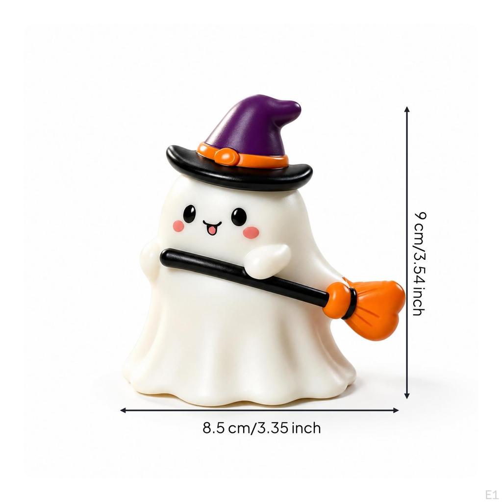 Specter Figurine Halloween Decoration Cute for Office, Party Witch Ghostno Light