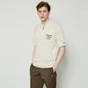 MunSingwear Men S Half Zip Collar T ShirT whiTe mr111pTS34