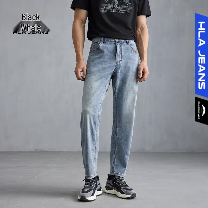 Black Whale by HLA Men s Slim Straight Cropped Jeans L 175/84A