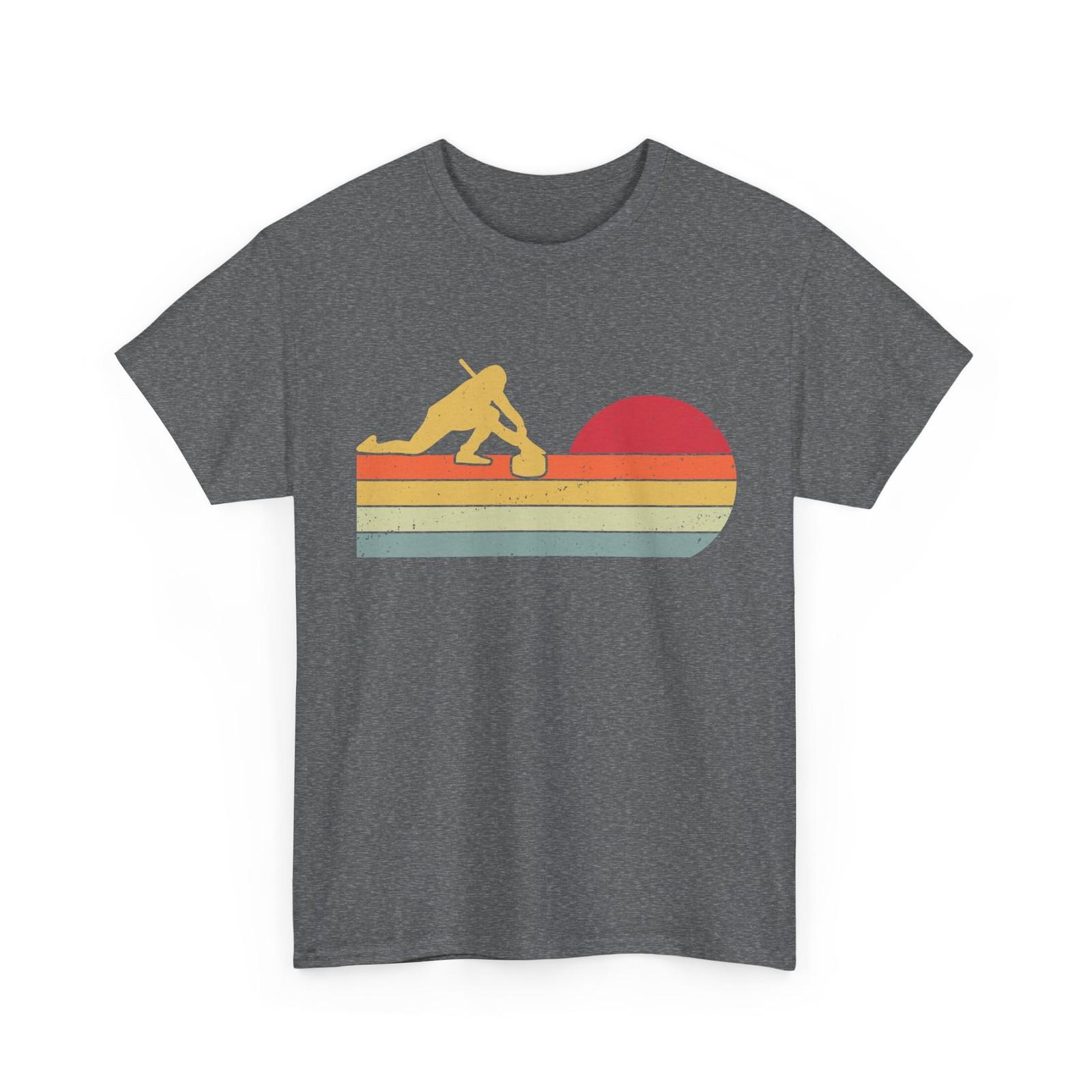 Curling Player T-Shirt, Ice Curling Lovers Curler Winter Sports Fans Shirt S