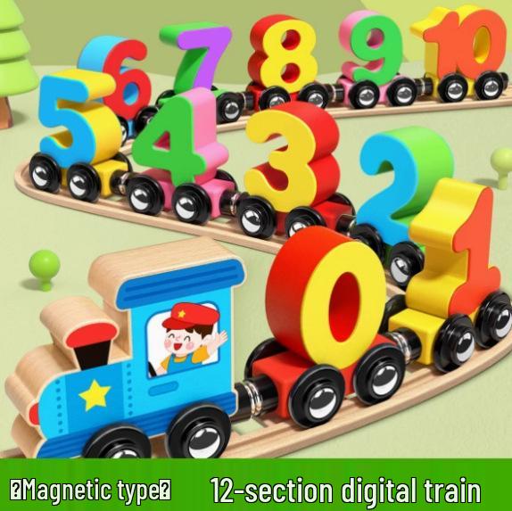 

Magnetic Number Train Toy: Educational Building Blocks for Kids Ages 2-6