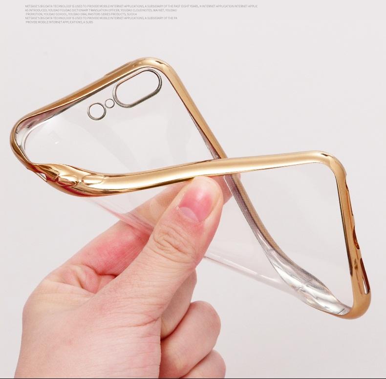 Pro iPhone 8 Plus Pouzdro Luxusní Zlatý Povlak Měkký Silikonový Gelový Kryt pro iPhone 14 13 11 Pro 12 Mini X XR XS Max 7 Plus