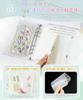 A6 Sticker Book Refill Cute Mini Notebook with Highly Waterproof Zippered Plastic Transparent Mini Sticker Book Binder with Clear Card Perfect for and