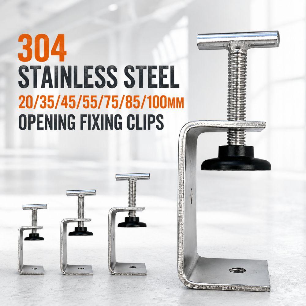 304 Stainless Steel C-clamp Woodworking Fixing Clips  Multi-purpose Fastening Tools