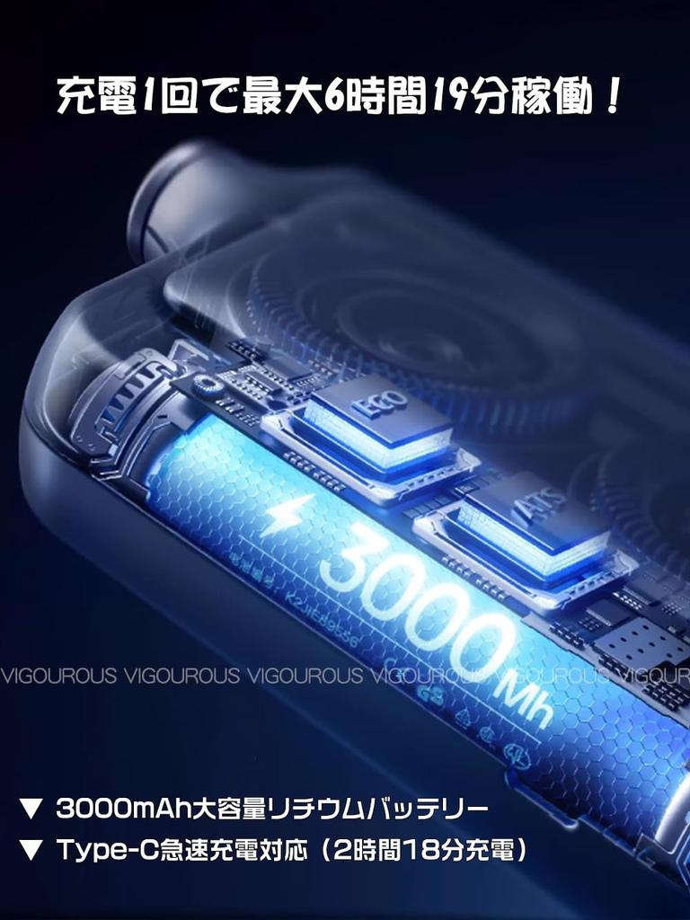 New 3000mAh Car VIGOUROUS Car Seat Headrest Powerful Fan for Back Double Strong USB 3 Speed Compact Heatstroke Summer Car Air Easy Car Accessories
