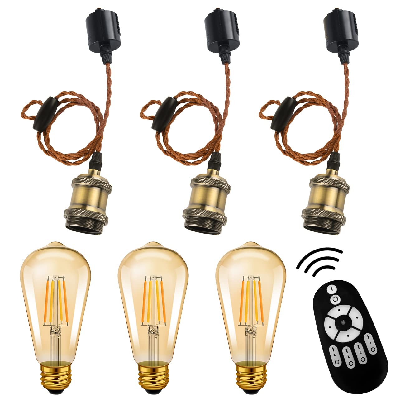 

Подвесной светильник LVWIT, цоколь E26, со светодиодной лампой, диммируемый, с регулировкой цвета, потребляемая мощность 6 Вт, пульт дистанционного управления, для проводных шинопроводов, потолочный светильник,