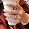 Women's Full Diamond Wide Band Ring - Cold Style, Versatile, Stackable, INS Micro-Set Finger Jewelry