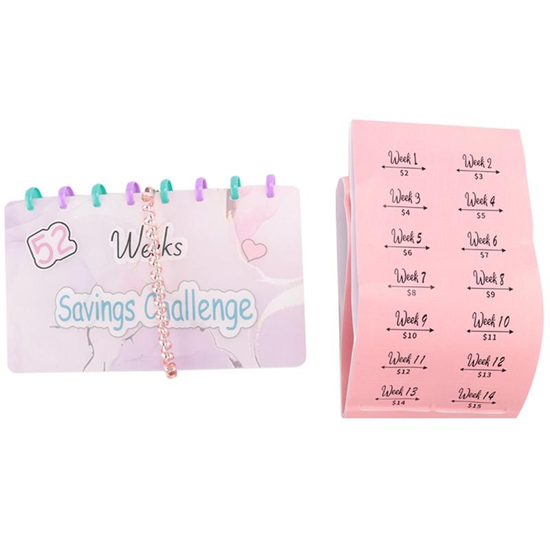 

AEE4-Savings Binder, 52 Week Savings Challenge, Money Saving Binder, Reusable Budget Book With Cash Envelopes, Frosted Durable