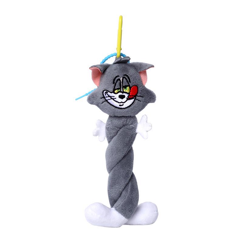 Tom & Jerry Plush Toys: Cat Pendant & Mouse Keychain Charms for Kids
