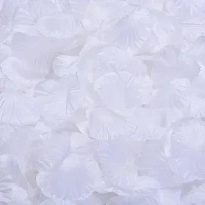 

5000/100pcs Artificial Fake Rose Petals Red Colorful Simulation Silk Rose Petal for Valentines Day Wedding Party Romantic Decor 100pcs (1pack) білий