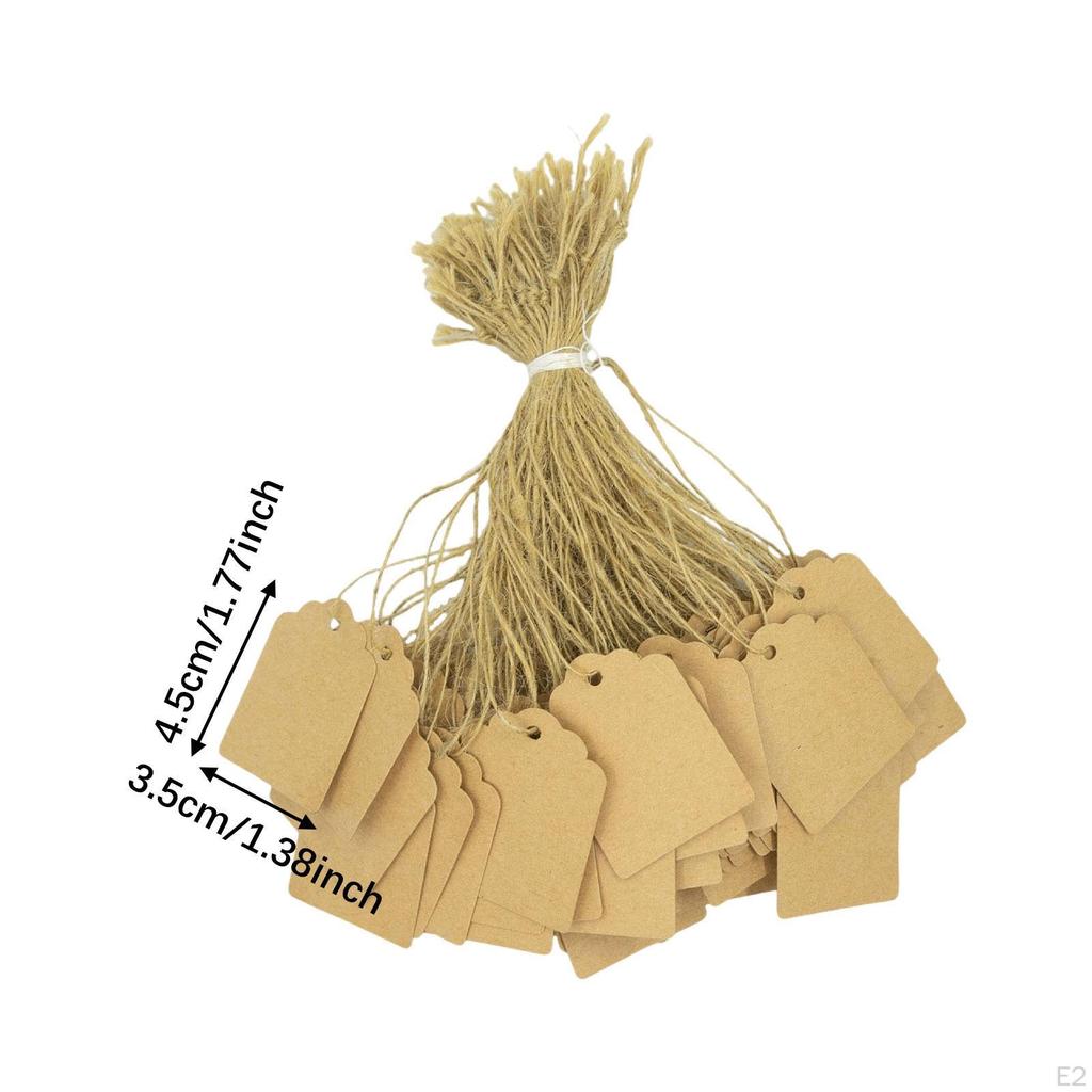 100 Pieces Gift Tags with String, Price String Pricemarker Labels Wrapping Marking