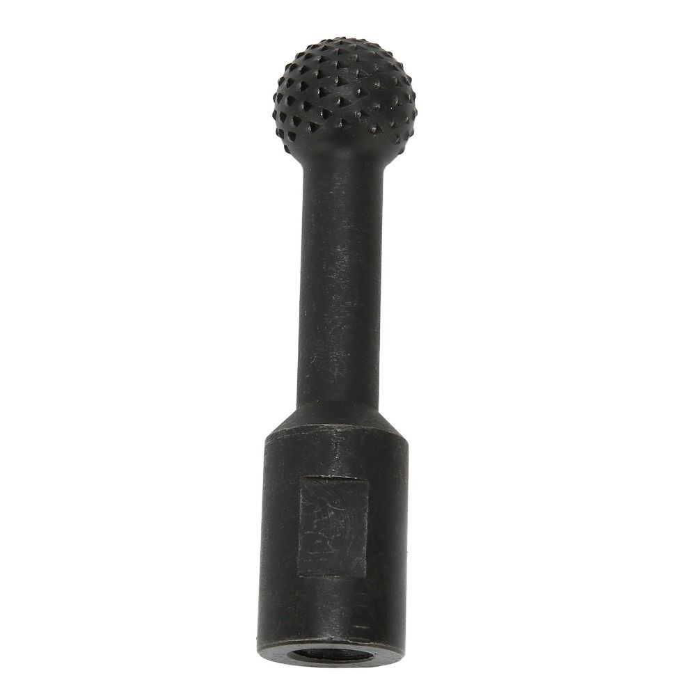 Heavy-Duty Carbon Steel Ball Gouge 5/8-11 Threads Black Sphere Rotary Burr Abrasive Teeth Spherical Grinding Head Wood Carving
