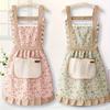 Lace Apron, Cute Kitchen Apron for Cooking, Baking, Cleaning - Adjustable Household Bib, Gifts for Hostesses, Servants, Waiters