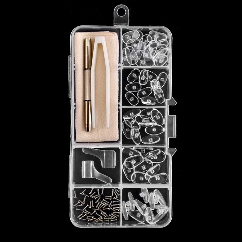 Silicone Precision Screw Sets Replaceable Nose Pads Repair Kit Glasses Repair Tools  Sunglasses