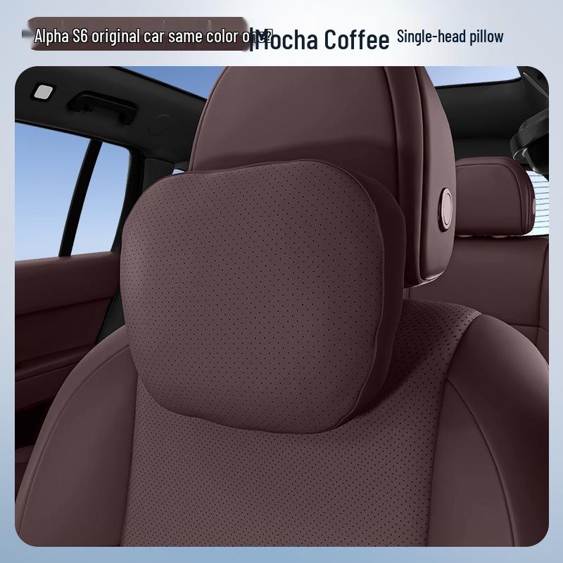 

Alfa S6 Car Seat Set: Headrest, Lumbar Support, Neck Pillow for Interior Comfort No Specification